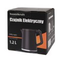 Czajnik elektryczny bezprzewodowy mały turystyczny 1500W 1.2l obrotowy czarny