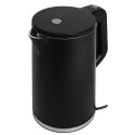 Czajnik elektryczny bezprzewodowy turystyczny 1500W 1.7l obrotowy czarny