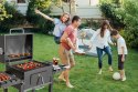 Duży grill węglowy ogrodowy ruszt z pokrywą popielnik termometr otwieracz