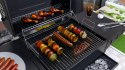 Duży grill węglowy ogrodowy ruszt z pokrywą szuflada na popiół termometr