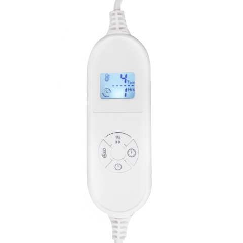 Duży miękki dwuosobowy koc elektryczny 160x180 mata grzewcza pilot timer