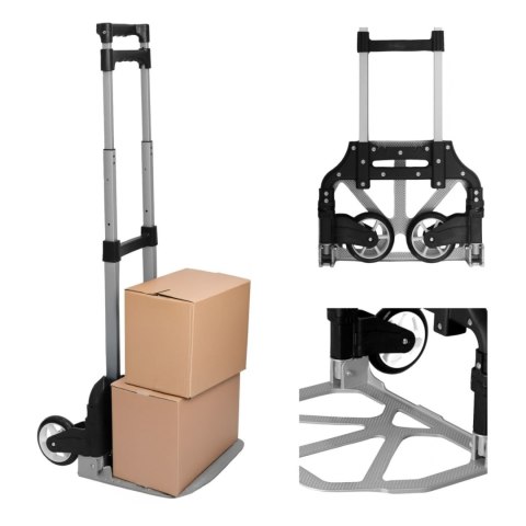 Dwukołowy wózek magazynowy transportowy składany ręczny młynarka 75kg