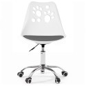 Ergonomiczny fotel obrotowy krzesło biurowe dla dzieci biało-szare