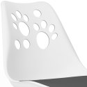 Ergonomiczny fotel obrotowy krzesło biurowe dla dzieci biało-szare