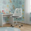 Ergonomiczny fotel obrotowy krzesło biurowe dla dzieci biało-szare