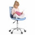 Ergonomiczny fotel obrotowy krzesło biurowe dla dzieci błękitne