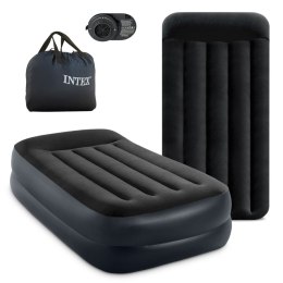 Jednoosobowy materac dmuchany 99x191x42 cm łóżko pompka 220V INTEX 64122 ND