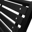 Ławka ogrodowa 126 cm z oparciem premium parkowa metalowa taras balkon