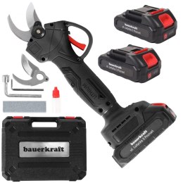 Ogrodowy sekator akumulatorowy elektryczny do gałęzi 2 akumulatory czarny
