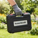 Ogrodowy sekator akumulatorowy elektryczny do gałęzi 2 akumulatory niebieski