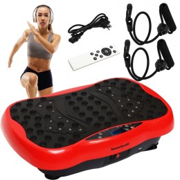 Platforma treningowa wibrująca wibracyjna masażer z pilotem i muzyką Bauerkraft czerwona