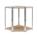 Regał magazynowy narożny metalowy srebrny 5 półek 2w1 180x90x90x40 cm