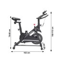 Rower treningowy cardio domowy stacjonarny Bauerkraft koło zamachowe 4kg biały