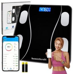 Waga łazienkowa analityczna inteligentna smart aplikacja do 180 kg