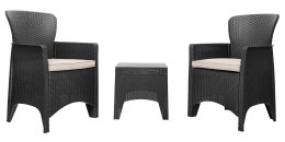 Zestaw mebli ogrodowych komplet fotele stolik technorattan taras ogród