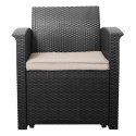 Zestaw mebli ogrodowych komplet technorattan sofa fotele stolik taras ogród