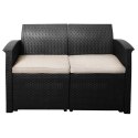 Zestaw mebli ogrodowych komplet technorattan sofa fotele stolik taras ogród