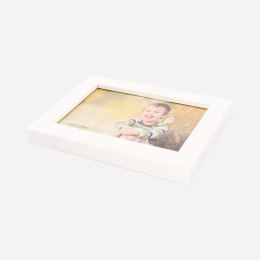 Biała Ramka na Zdjęcie o Wymiarach 15x11,5 cm, Wisząca, W Pionie lub Poziomie