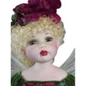 Ceramiczna Lalka Elf z Skrzydłami w Kolorze Różowo-Zielonym 62 cm