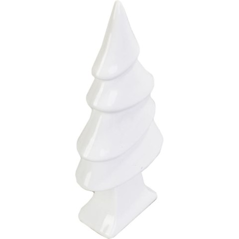 Choinka ceramiczna dekoracja świąteczna biała
