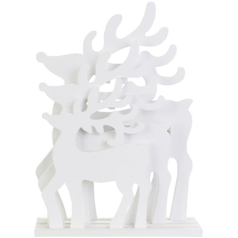 Drewniany Renifer 3D z Lampkami LED do Dekoracji Wnętrz