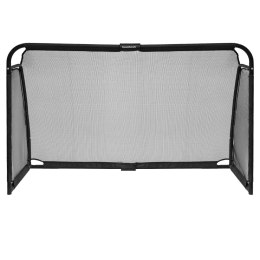 Duża metalowa bramka piłkarska z siatką treningową do gry w piłkę nożną 300x200x90 cm czarna
