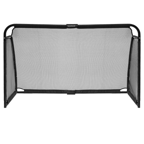 Duża metalowa bramka piłkarska z siatką treningową do gry w piłkę nożną 300x200x90 cm czarna
