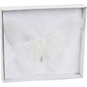 Elegancka brokatowa dekoracja Motyl na klamerce