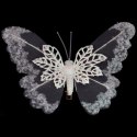 Elegancka brokatowa dekoracja Motyl na klamerce