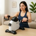 Kompaktowy rower treningowy rotor do ćwiczen rowerek rehabilitacyjny 2w1 biały