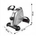 Kompaktowy rower treningowy rotor do ćwiczen rowerek rehabilitacyjny 2w1 srebrny