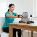 Kompaktowy rower treningowy rotor do ćwiczen rowerek rehabilitacyjny 2w1 srebrny