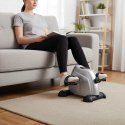 Kompaktowy rower treningowy rotor do ćwiczen rowerek rehabilitacyjny 2w1 srebrny