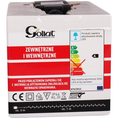 Lampki choinkowe, 140 LED, zewnętrzne, ciepły biały