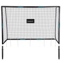 Metalowa bramka piłkarska z siatką treningową do gry w piłkę nożną 180x120x60 cm czarno-niebieska