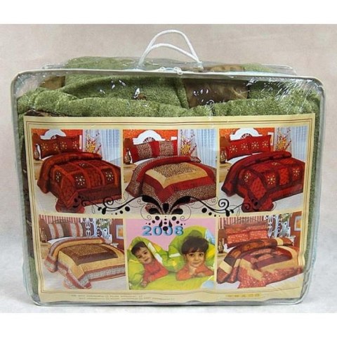 Narzuta gruba oliwkowa