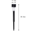 Słoneczny Słupek Oświetleniowy z Czujnikiem Zmierzchu - Biała Dioda LED, 31 cm