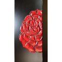Wazon podłogowy w kolorze czarnym z motywami róży 120x20x20 cm